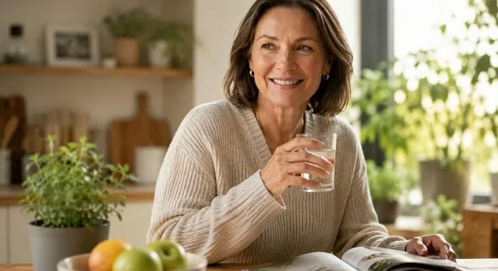 Prise quotidienne de Vitaslimex avec un grand verre d’eau
